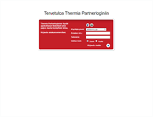 Tablet Screenshot of login.thermia.fi